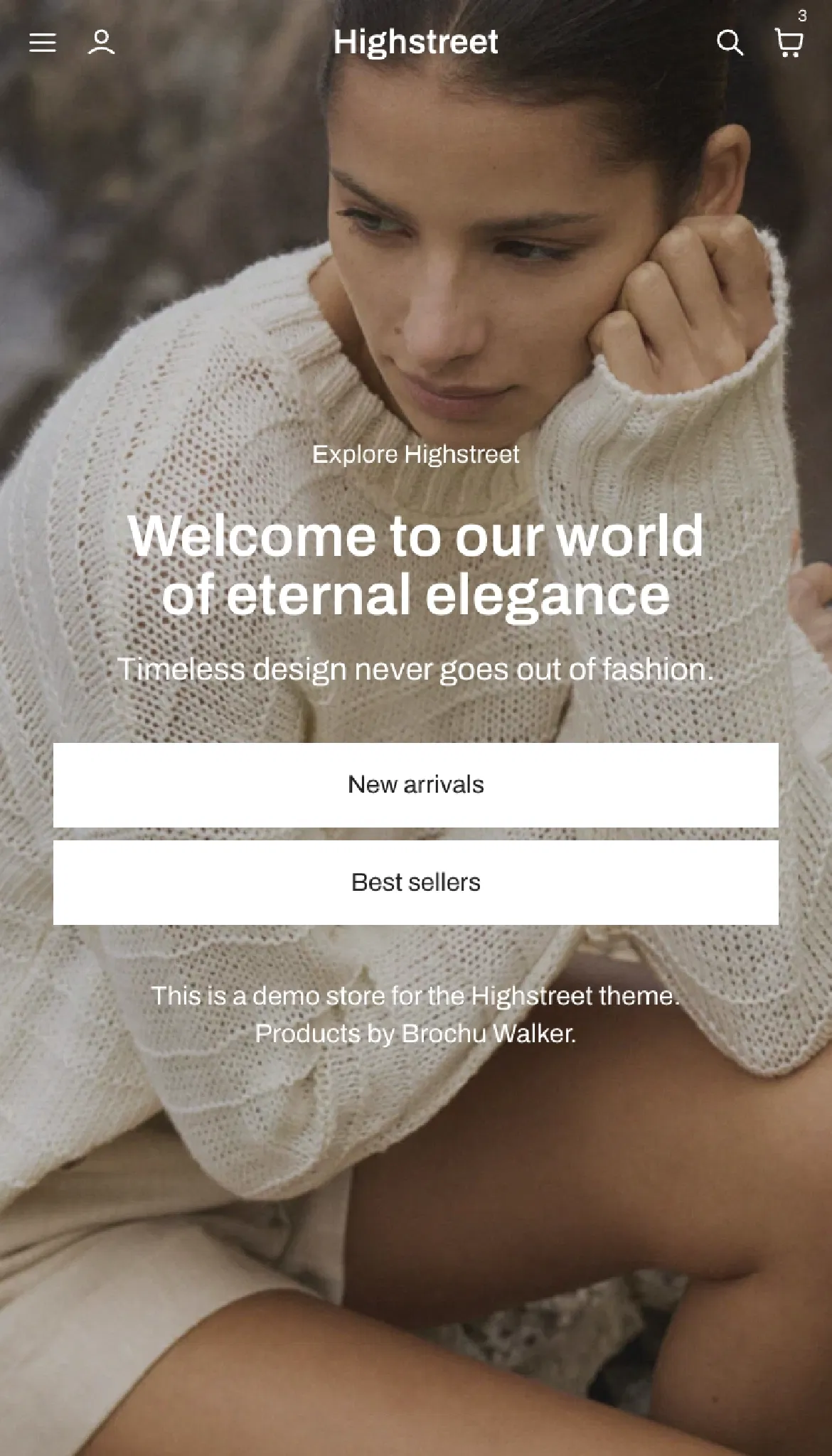 Highstreet theme for Shopify on mobile